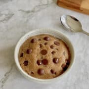 hazelnut cookie dough in a bowl.