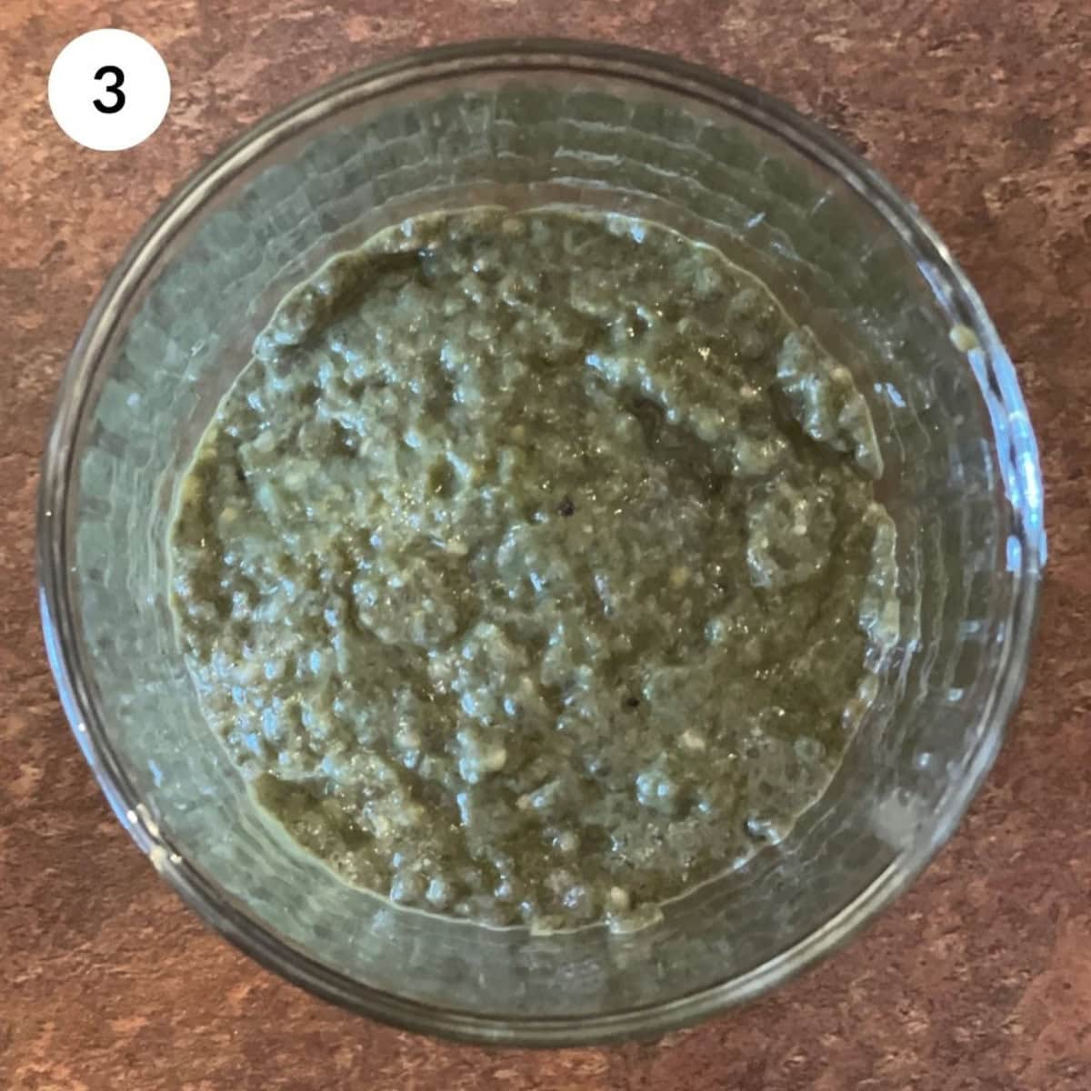 mixing the mixtures and serving in a glass.